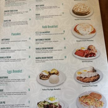 Restaurant 604 - Dessert menu - Breakfast & Brunch Near Me - Honolulu, Hawaii