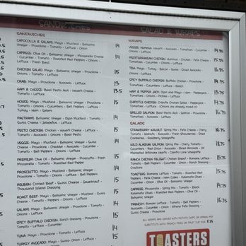 Toasters - Menu - Delis Near Me - Salt Lake City, Utah Toasters - Menu - Delis Near Me - Salt Lake City, Utah