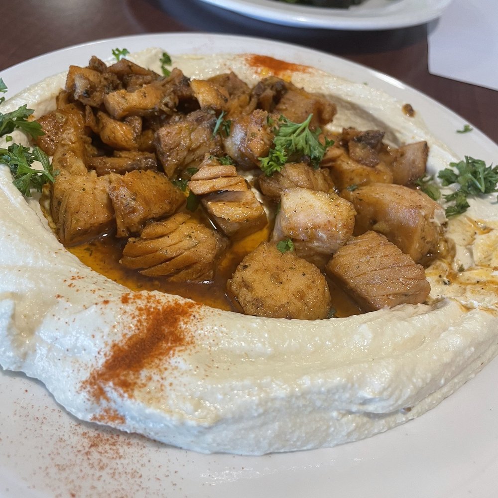 Taza Fresh Grill - Salmon Hommus! - Mediterranean Near Me - Southgate, Michigan