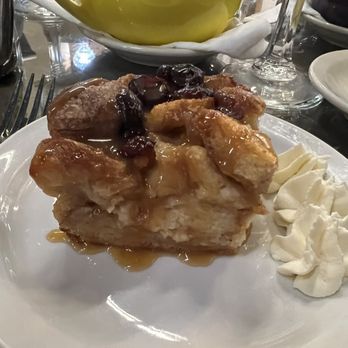 Coco’s Tea Room and Bistro - An amazing warm bread pudding - Coffee & Tea Near Me - Grapevine, Texas
