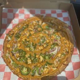 Paneer Tikka Masala Pizza