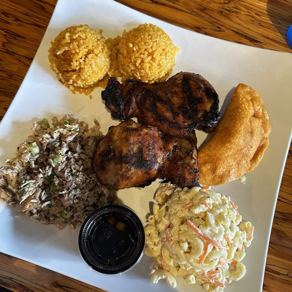 Guahan Grill - Guahan Special with chicken thighs, red rice & macaroni salad - Barbeque Near Me - Oceanside, California Guahan Grill - Guahan Special with chicken thighs, red rice & macaroni salad - Barbeque Near Me - Oceanside, California