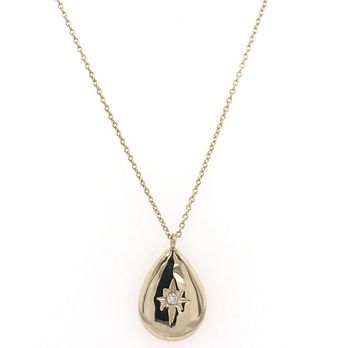 King + Curated - Our North Star necklace. A 14 kt solid gold pendant with a petite diamond center. - Jewelry Near Me - Beacon, New York King + Curated - Our North Star necklace. A 14 kt solid gold pendant with a petite diamond center. - Jewelry Near Me - Beacon, New York