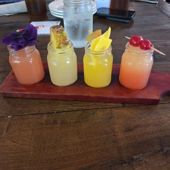 Brian's Landing Jamesville - Mimosa flight with guava, pineapple, mango, and sunset - Breakfast & Brunch Near Me - Jamesville, New York Brian's Landing Jamesville - Mimosa flight with guava, pineapple, mango, and sunset - Breakfast & Brunch Near Me - Jamesville, New York