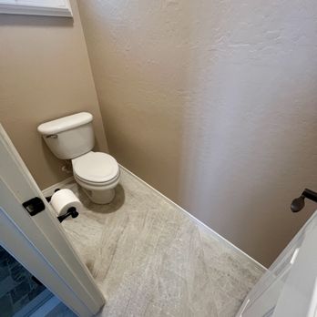 Beck's Floor Installations - Large format diamond patter tile in a tight space using - Flooring Near Me