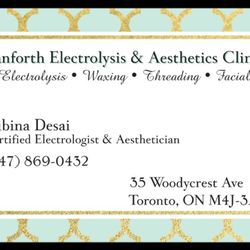 Danforth Electrolysis & Laser Clinic - For appointments Call/Txt/WhatsApp anytime
Facebook: danforth electrolysis & aesthetics clinic Instagram: @danforthelectrolysisclinic