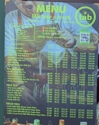 Menu photo 3 Tab Milktea Seattle, WA Menu photo 3 Tab Milktea Seattle, WA