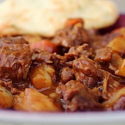 Food Lion - Beef Stew w/ Sour Cream, Cheddar and Chive Drop Biscuits