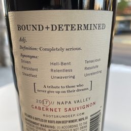 Back of new favorite wine...clever label! Back of new favorite wine...clever label!