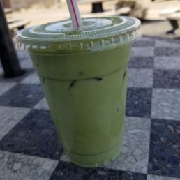 Iced matcha green tea frappe