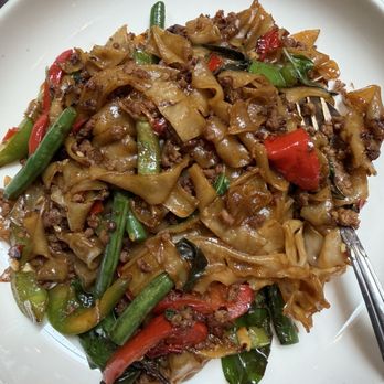 Nakorn Thai SF - Beef Pad Kee Mao #4 spiciness! - Thai Near Me - San Francisco, California Nakorn Thai SF - Beef Pad Kee Mao #4 spiciness! - Thai Near Me - San Francisco, California
