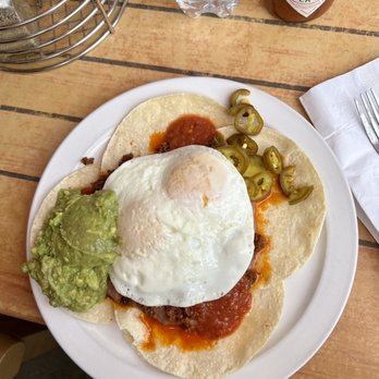Kihei Caffe - Huevos Rancheros with chorizo. - Hawaiian Near Me - Kihei, Hawaii