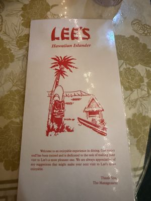 Menu photo 1 Lees Hawaiian Islander Lyndhurst, NJ Menu photo 1 Lees Hawaiian Islander Lyndhurst, NJ
