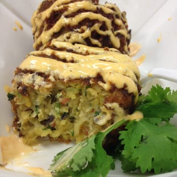 Two For The Road - Inside the cap n crunch crab cakes. - Food Trucks Near Me Two For The Road - Inside the cap n crunch crab cakes. - Food Trucks Near Me