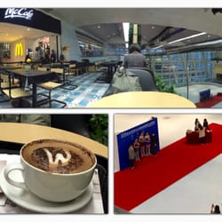 麥當勞 - Enjoying my Cappuccino in its patio area for "Create Your Taste" seating, overlooking the ice arena. 04/13/16
