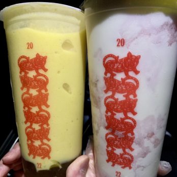 Sunright Tea Studio - Sunnyvale - Mango frostie and Strawberry frostie - Bubble Tea Near Me - Sunnyvale, California