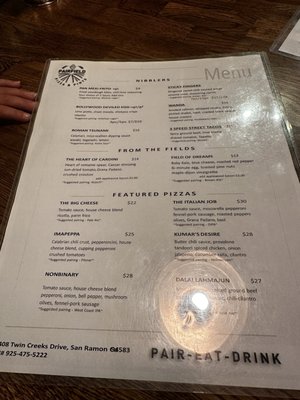 Menu photo 5 Pairfield Pizza & Pints San Ramon, CA
