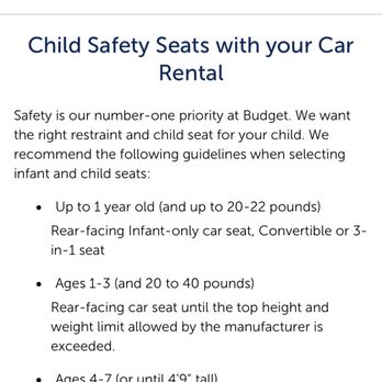Budget Car Rental - Budget car seat "guarantee" - Car Rental Near Me - Oakland, California Budget Car Rental - Budget car seat "guarantee" - Car Rental Near Me - Oakland, California