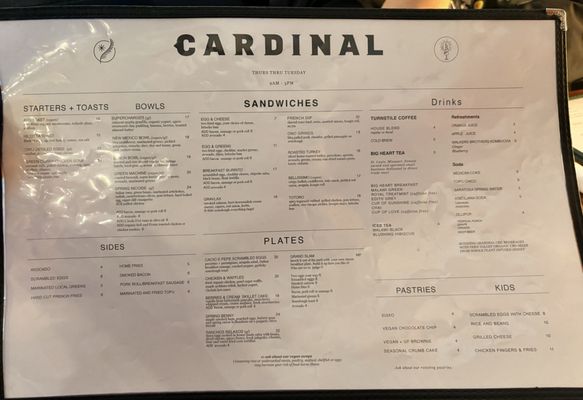 Menu photo 2 Cardinal Provisions Asbury Park, NJ
