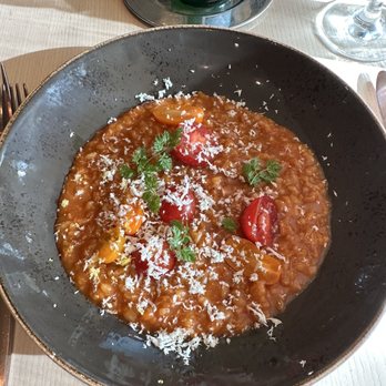 The Bistro Edgewood - Risotto with shaved horseradish (vegan option) - New American Near Me - Stateline, Nevada The Bistro Edgewood - Risotto with shaved horseradish (vegan option) - New American Near Me - Stateline, Nevada