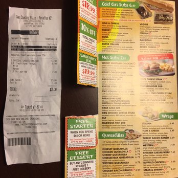 Two Cousins Pizza Paradise - They didn't honor the coupon - Italian Near Me - Paradise, Pennsylvania
