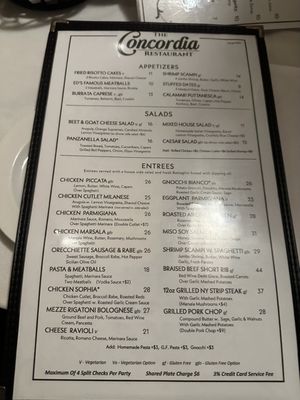Menu photo 1 Concordia Restaurant Endicott, NY Menu photo 1 Concordia Restaurant Endicott, NY