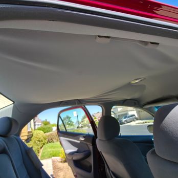Headliner Repair Nunez - Before Alex started. Headliner 50% detached. - Auto Upholstery Near Me Headliner Repair Nunez - Before Alex started. Headliner 50% detached. - Auto Upholstery Near Me
