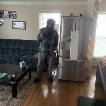 Lowe's Home Improvement - Lowe's dropped this LG refrigerator off on Saturday morning. It is in the Living Room because they had no tools to remove the doors. - Hardware Stores Near Me - Bedford Heights, Ohio Lowe's Home Improvement - Lowe's dropped this LG refrigerator off on Saturday morning. It is in the Living Room because they had no tools to remove the doors. - Hardware Stores Near Me - Bedford Heights, Ohio