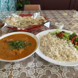 Kelly's Tandoori Grill - Butter chicken and everything that comes with it.