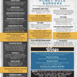 Honey Hole Bar & Grill - Menu