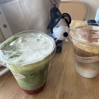 Cafe Eclado - Strawberry matcha cloud & Vienna latte - Cafes Near Me - Artesia, California