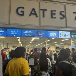 TSA Checkpoint East - Orlando International Airport - Check out this line