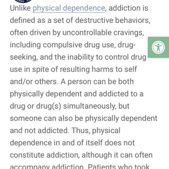 Kolmac Integrated Behavioral Health - Addiction And Physical Dependence Are Not Synonyms https://www.benzoinfo.com/addiction-vs-physical-dependence/ - Counseling & Mental Health Near Me - Silver Spring, Maryland Kolmac Integrated Behavioral Health - Addiction And Physical Dependence Are Not Synonyms https://www.benzoinfo.com/addiction-vs-physical-dependence/ - Counseling & Mental Health Near Me - Silver Spring, Maryland