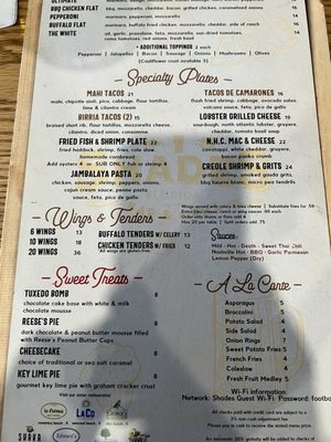 Menu photo 2 Shades Bar & Grill Inlet Beach, FL