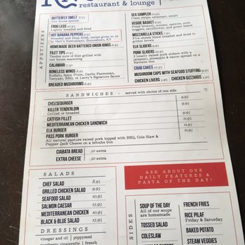 The Riverside - Menu - Diners Near Me - Monticello, Indiana