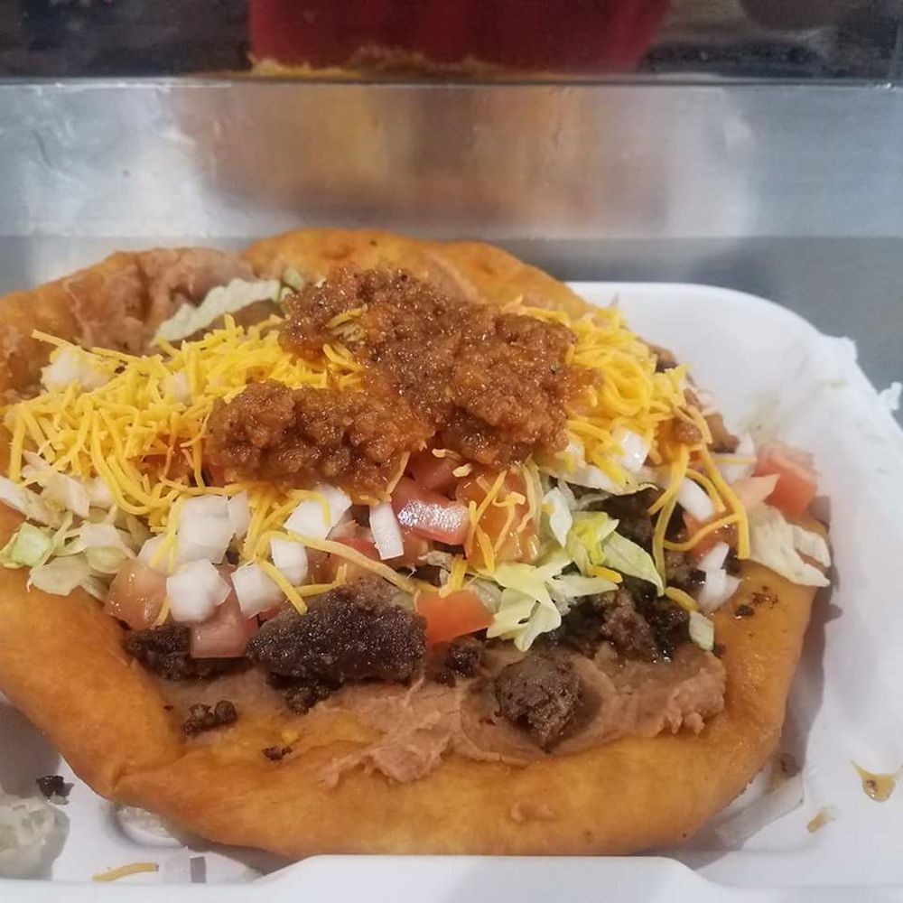 Red Owl Burgers And Brews - Red Owl fry bread taco - Food Trucks Near Me - Mesa, Arizona Red Owl Burgers And Brews - Red Owl fry bread taco - Food Trucks Near Me - Mesa, Arizona