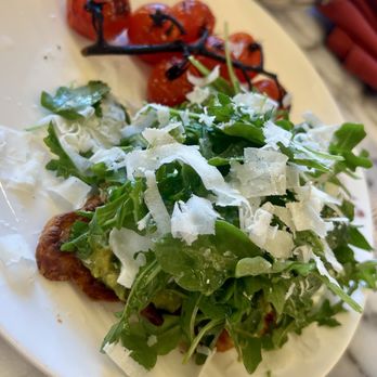 CasaDamí - Avocado Croissant - deliciousness hidden under the arugula and parm! - Modern European Near Me - Newport Beach, California CasaDamí - Avocado Croissant - deliciousness hidden under the arugula and parm! - Modern European Near Me - Newport Beach, California