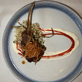 The Circle - Lamb Chop with Israeli couscous - New American Near Me - Fredon Township, New Jersey