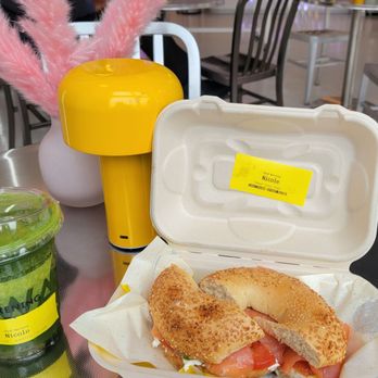 Awakening - Matcha lemonade and salmon bagel - Coffee & Tea Near Me - Inglewood, California Awakening - Matcha lemonade and salmon bagel - Coffee & Tea Near Me - Inglewood, California