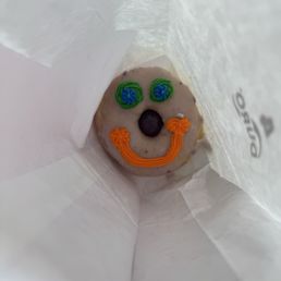 Happy face blueberry donut Happy face blueberry donut