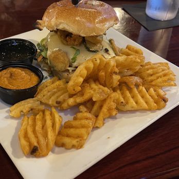 Craft Burger Bar - Fire Cracker Burger with extra habanero sauce for the fries and a side of jalapeño jelly - Burgers Near Me - Virginia Beach, Virginia Craft Burger Bar - Fire Cracker Burger with extra habanero sauce for the fries and a side of jalapeño jelly - Burgers Near Me - Virginia Beach, Virginia