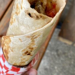 Sheesh Shawarma - Sheesh Beef Sandwich! Delicious and perfect food to walk around with.