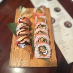 Miyabi Sushi - Tiger Eye Roll ( 6 pcs )   Houston Roll (8pcs) I think