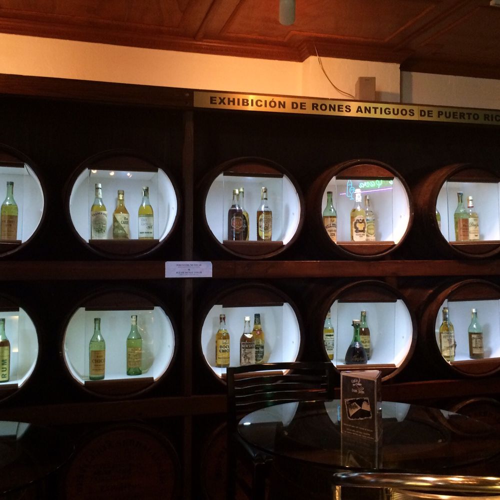 Castillo de Serrallés - Inside the bar- very cute display showing old bottles - Museums Near Me - Ponce, Puerto Rico Castillo de Serrallés - Inside the bar- very cute display showing old bottles - Museums Near Me - Ponce, Puerto Rico