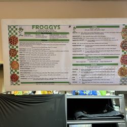 Froggy's Pizza - Readable Menu