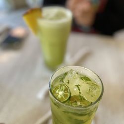 Lemon Cafe - Calamansi Mint was very refreshing as was their signature Pineapple Crush (in back)