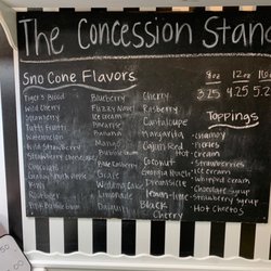 The Concession Stand - Snow cone flavors