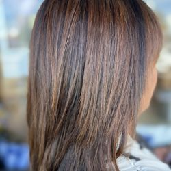 Salon Kharazi - Chocolate color with violet low lights