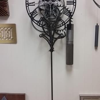 Charisma Design Studio - Custom fabricated clock mechanism from aluminum and nickle with a unique patina. - Metal Fabricators Near Me - Sun Valley, California