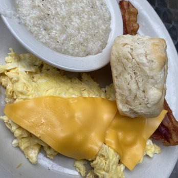 Clary's Cafe - Kids 1 egg breakfast with grits, bacon, and a biscuit. - Breakfast & Brunch Near Me - Savannah, Georgia Clary's Cafe - Kids 1 egg breakfast with grits, bacon, and a biscuit. - Breakfast & Brunch Near Me - Savannah, Georgia